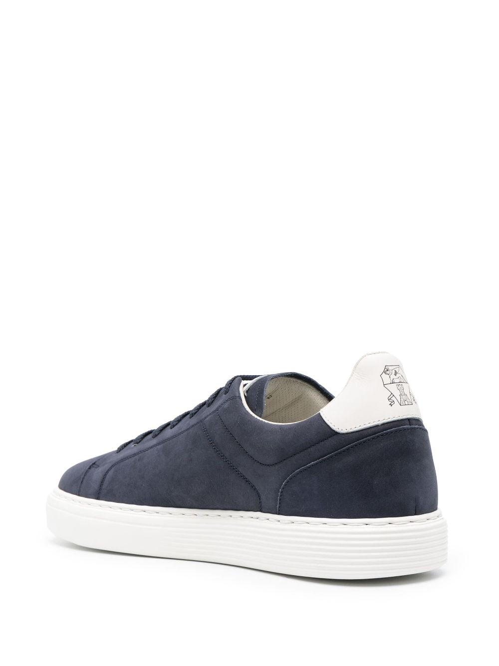 Brunello Cucinelli Suede Leather Low Top Sneakers Blue