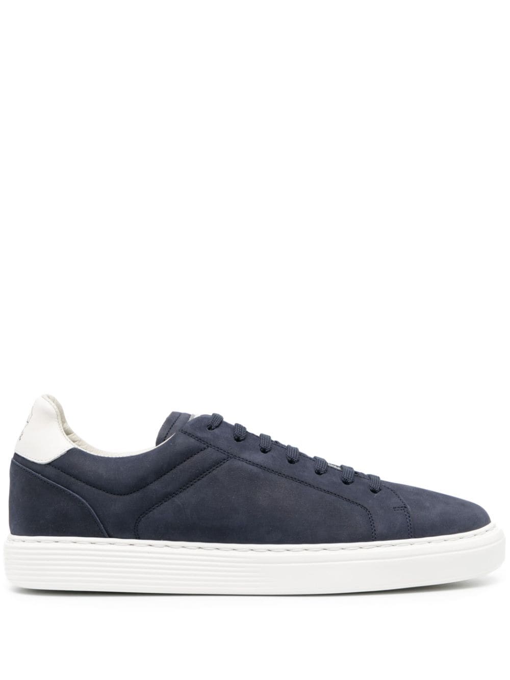 Brunello Cucinelli Suede Leather Low Top Sneakers Blue