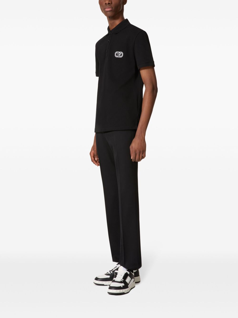 Valentino VLogo Cotton Pique Polo Shirt