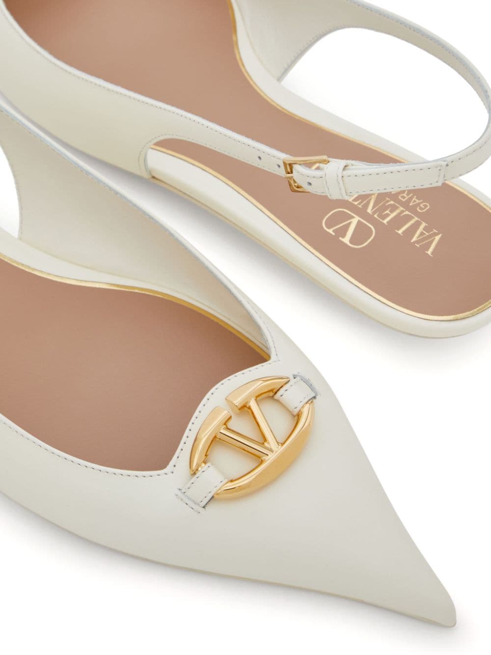 Valentino Garavani VLogo Slingback Ballet Flats