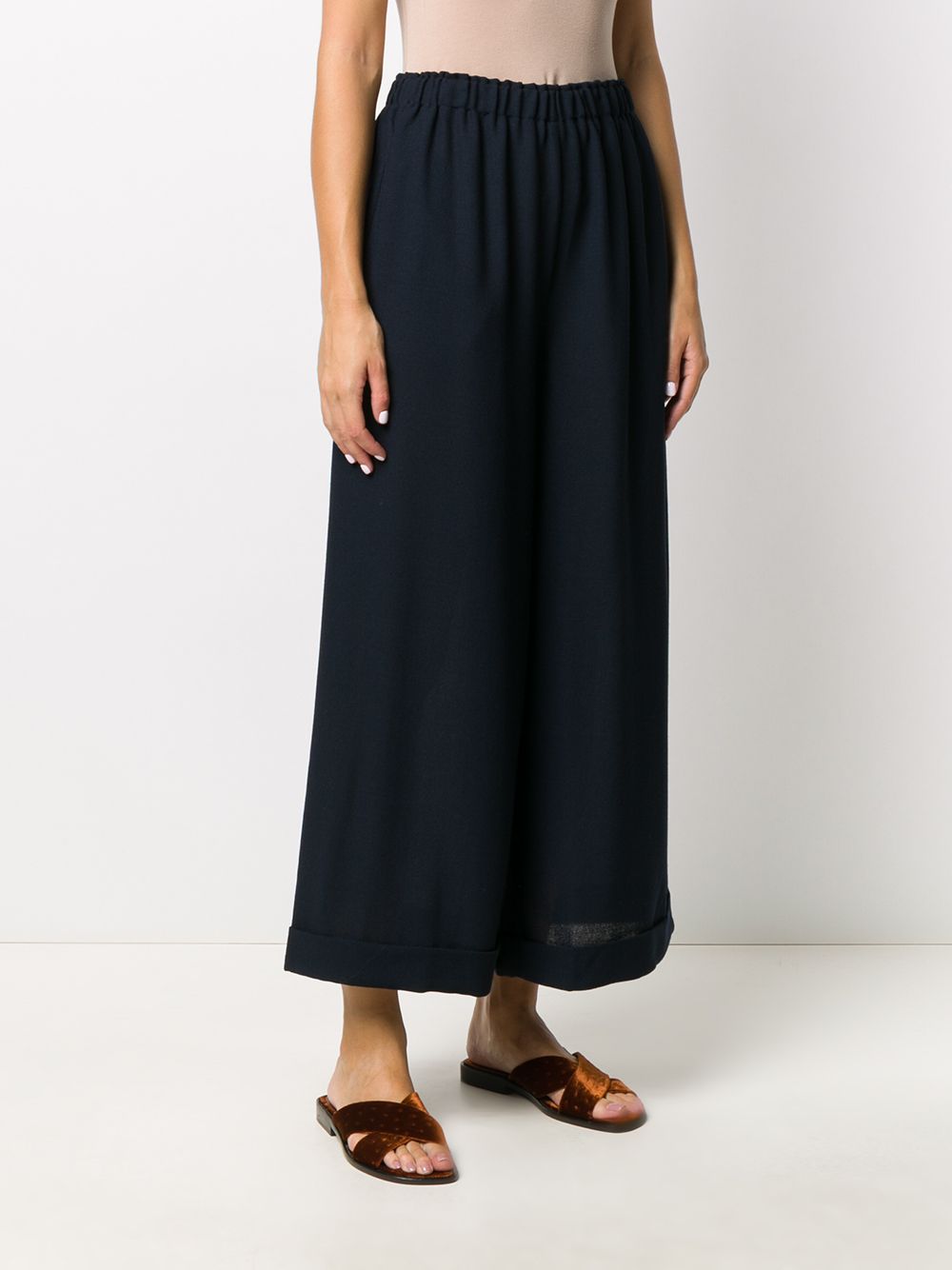 Daniela Gregis High Rise Wide Leg Trousers In Blue