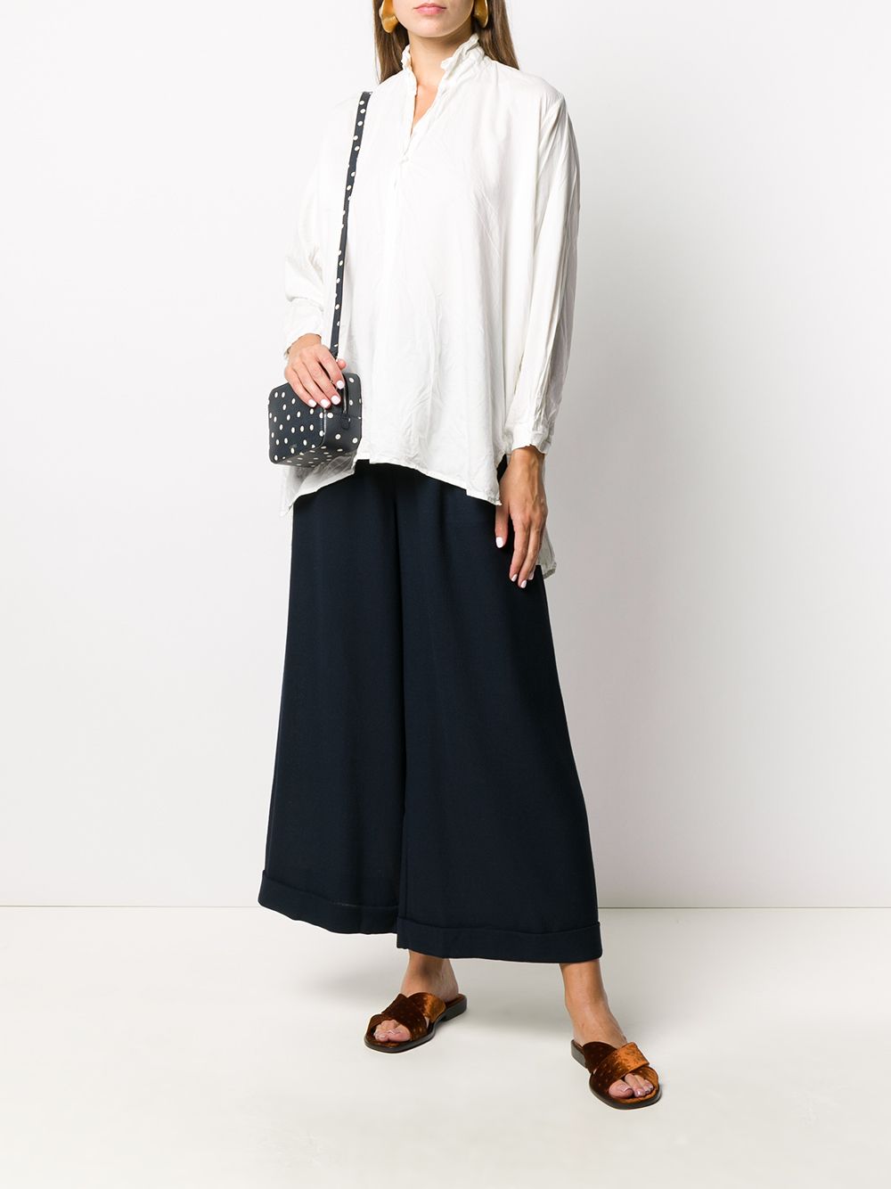 Daniela Gregis High Rise Wide Leg Trousers In Blue