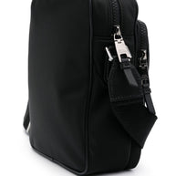Dolce & Gabbana Nylon Logo Shoulder Bag Black
