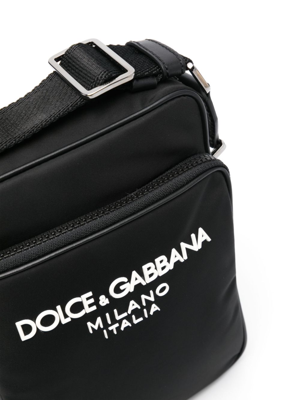 Dolce & Gabbana Nylon Logo Shoulder Bag Black