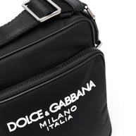 Dolce & Gabbana Nylon Logo Shoulder Bag Black