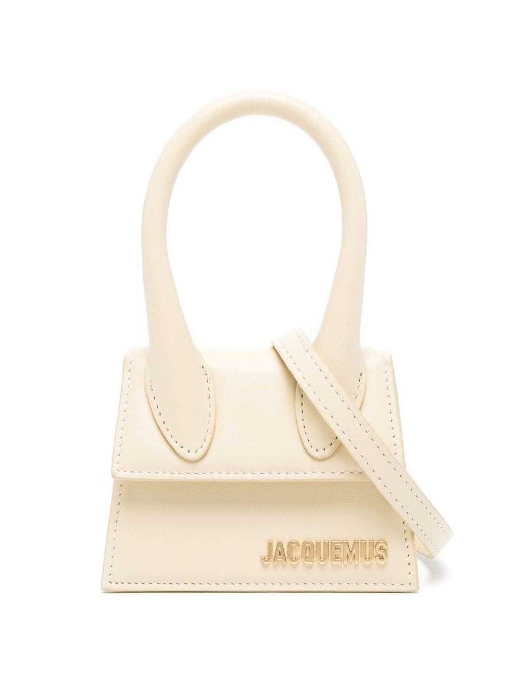 JACQUEMUS Le Chiquito Leather Mini Bag Ivory