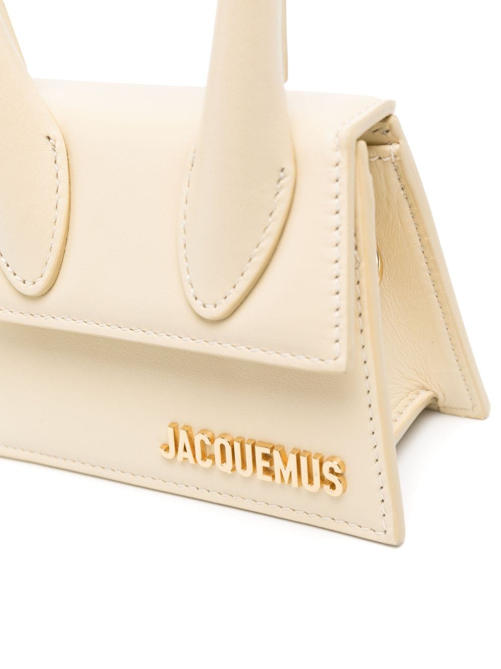 JACQUEMUS Le Chiquito Leather Mini Bag Ivory