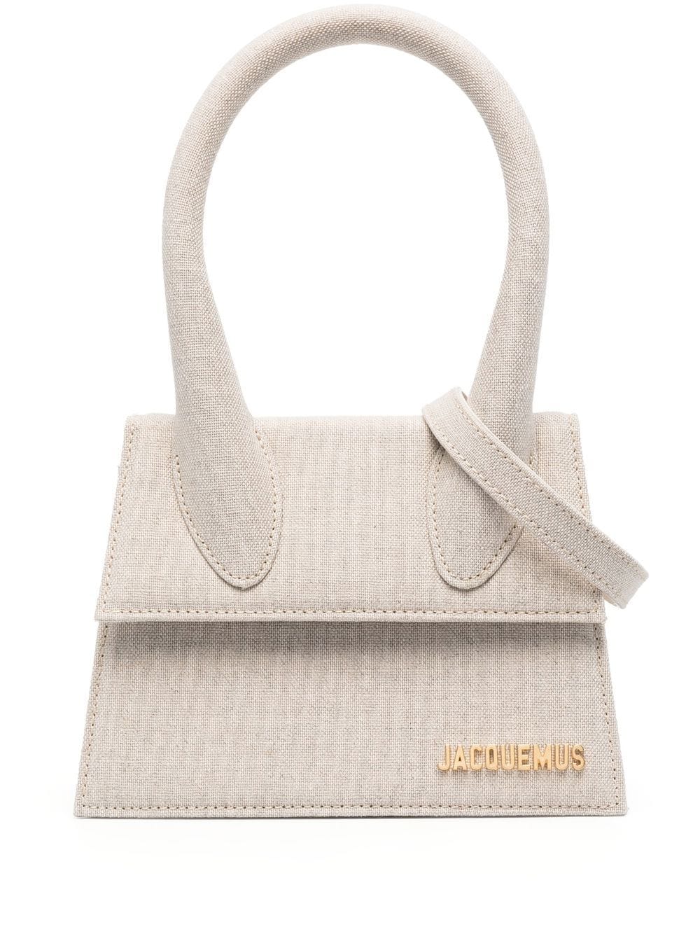 JACQUEMUS Le Chiquito Moyen Canvas Tote Bag Grey