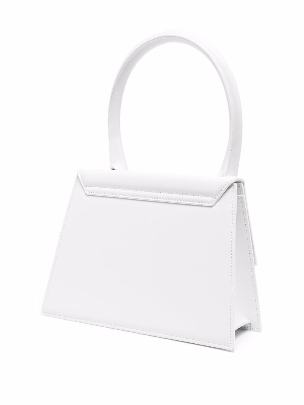 JACQUEMUS  Le Grand Chiquito Leather Tote Bag White