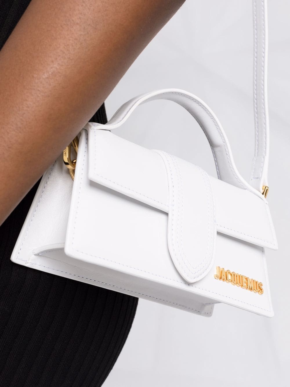 JACQUEMUS Le Bambino Long Shoulder Bag White