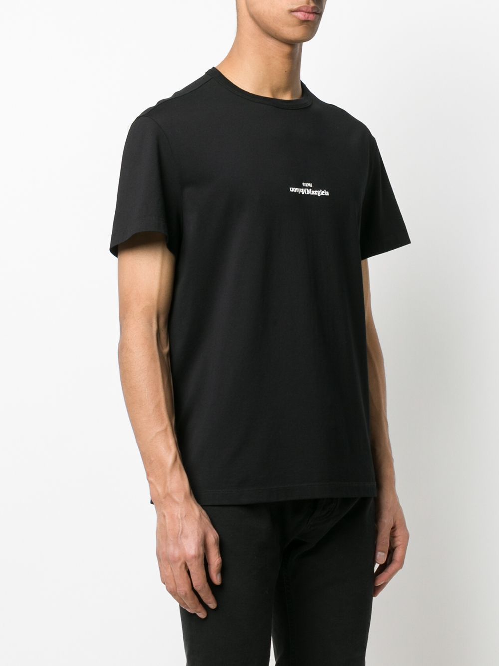 Maison Margiela Logo Cotton T-Shirt Black