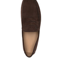 Tod's Suede Loafers In Brown