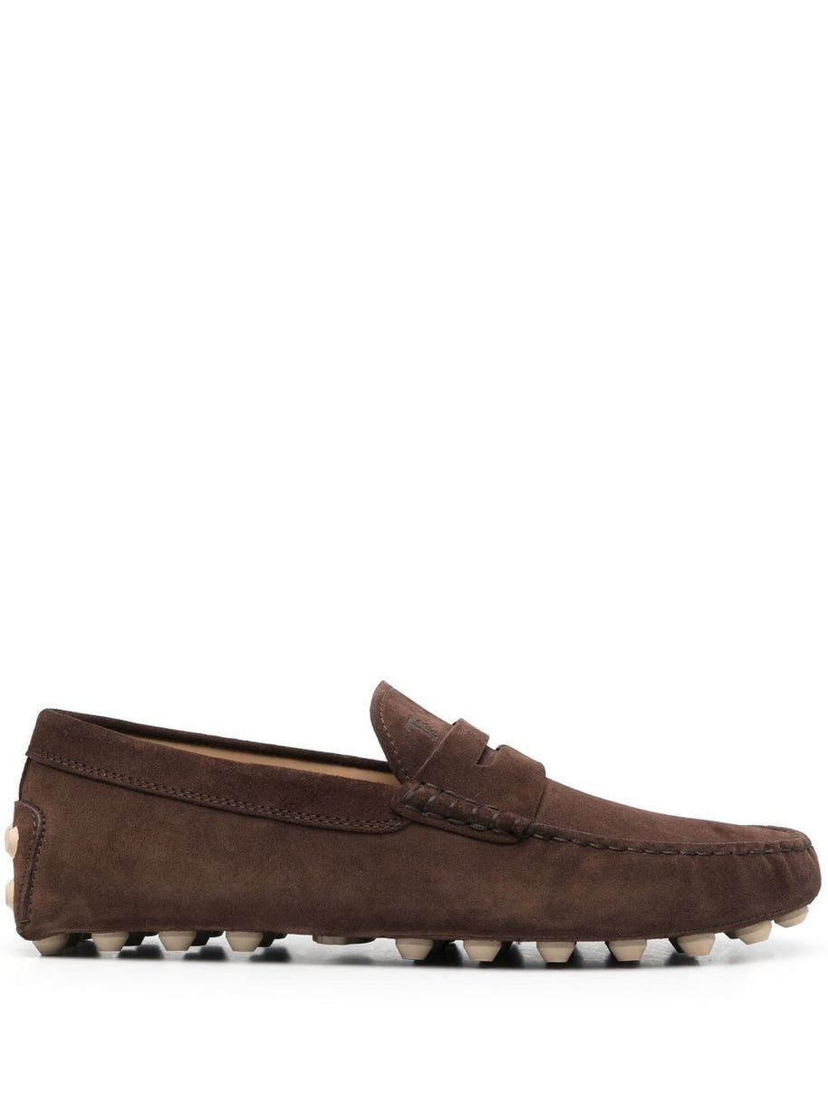 Tod's Suede Loafers In Brown