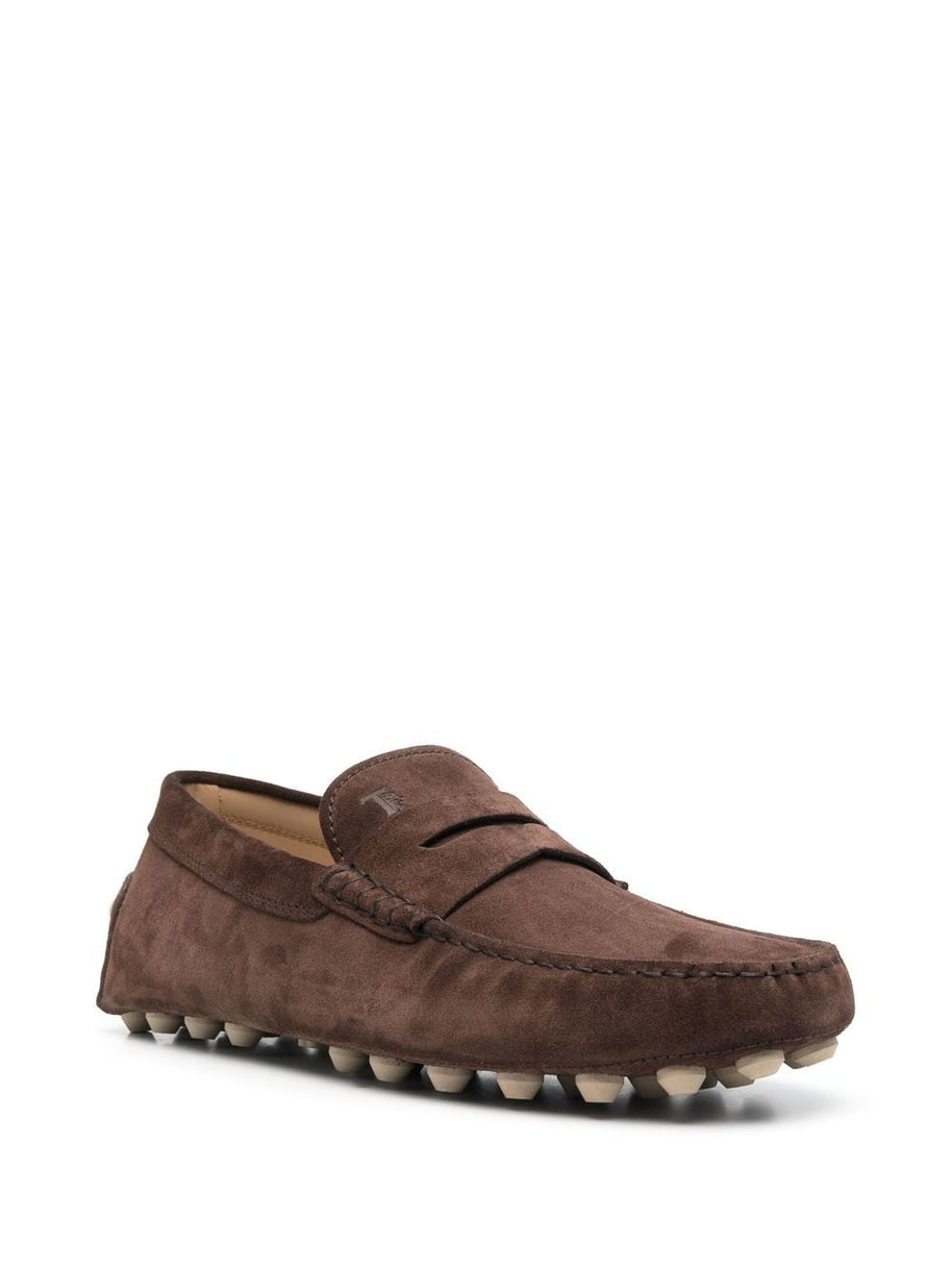 Tod's Suede Loafers In Brown