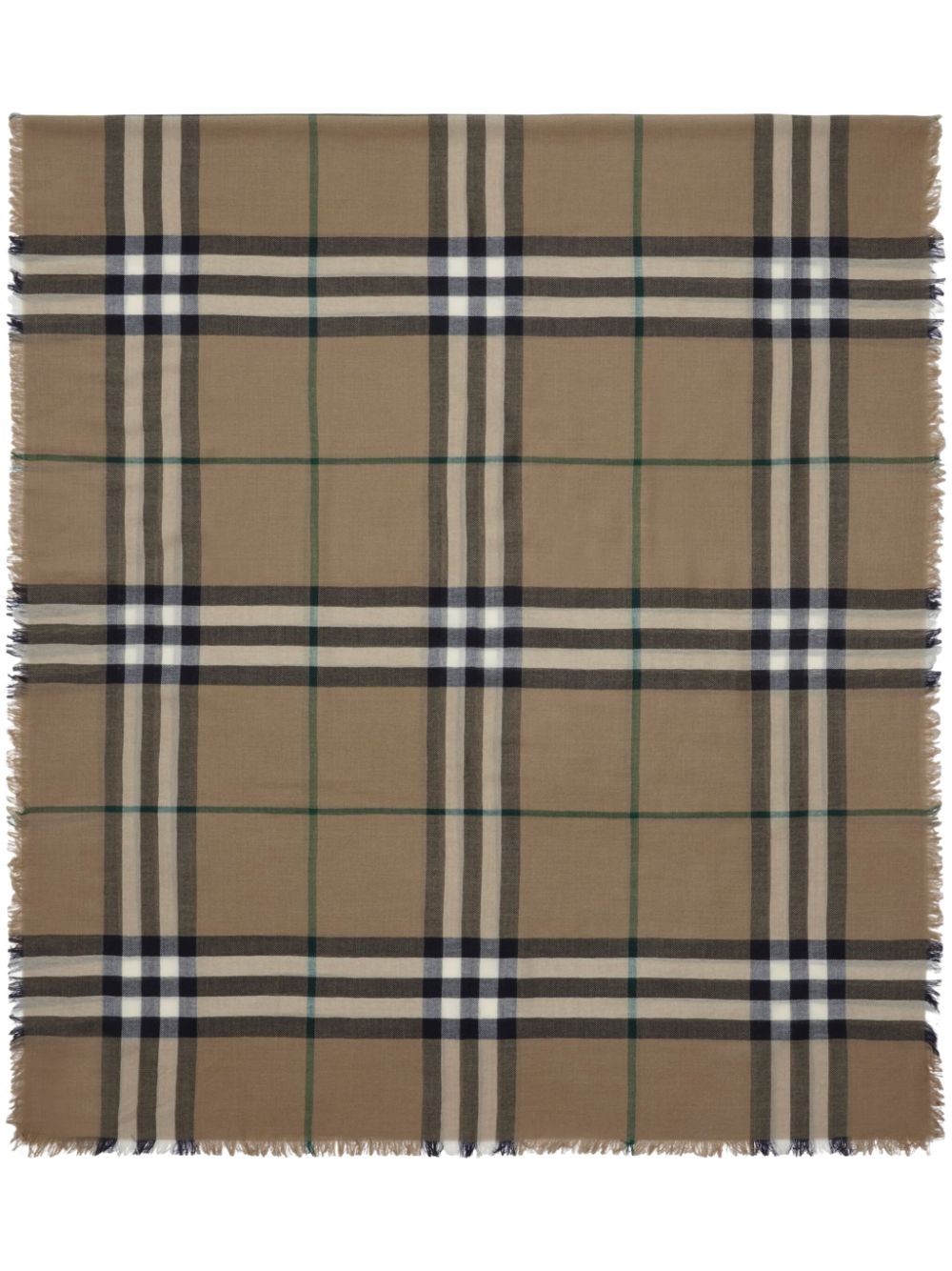 Burberry Vintage Check Wool Scarf Brown