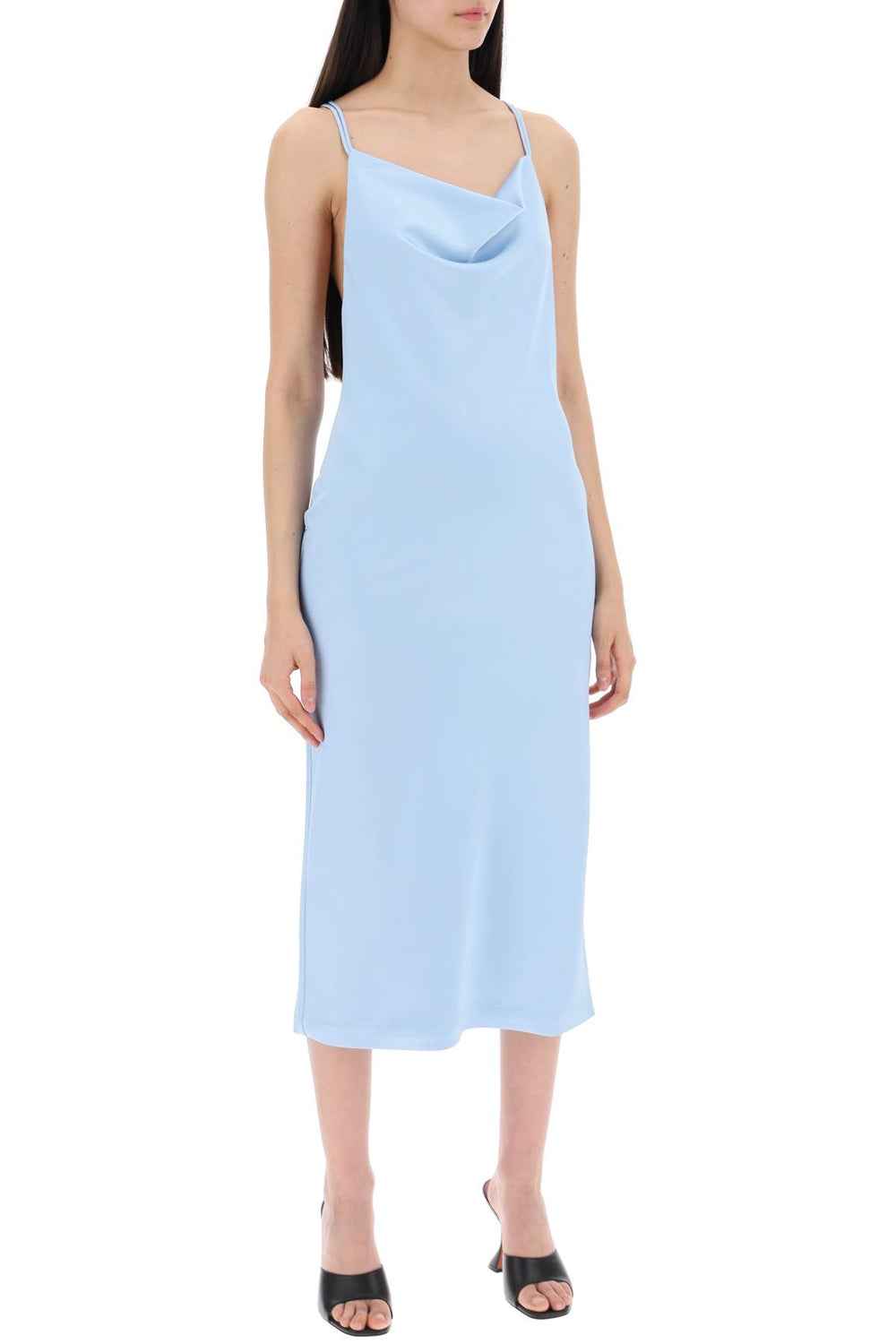 Rotate Satin Midi Slip Dress