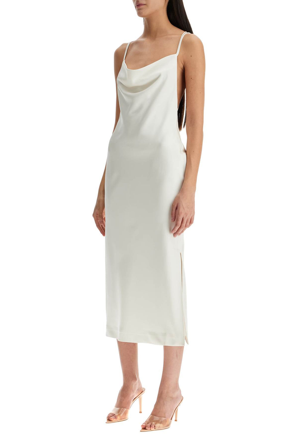 Rotate Satin Midi Slip Dress