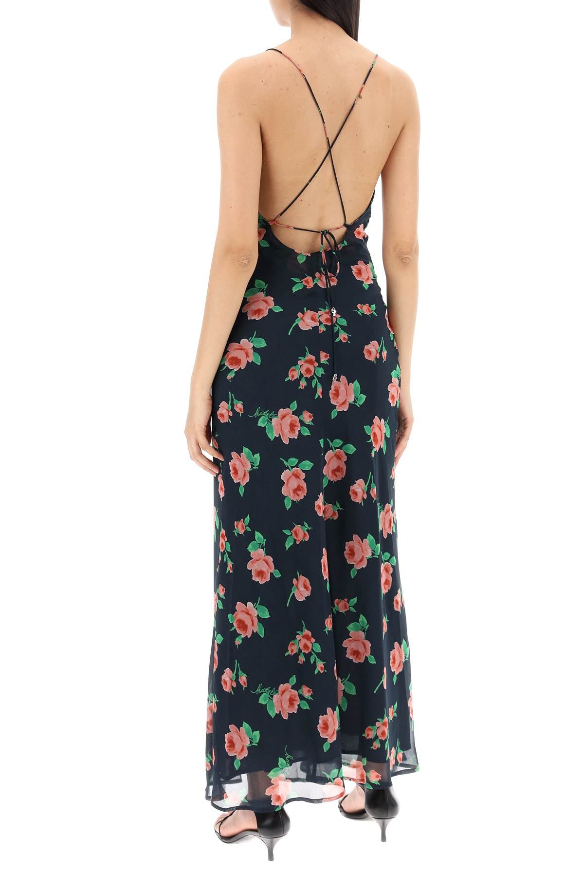 Rotate Floral Chiffon Maxi Dress