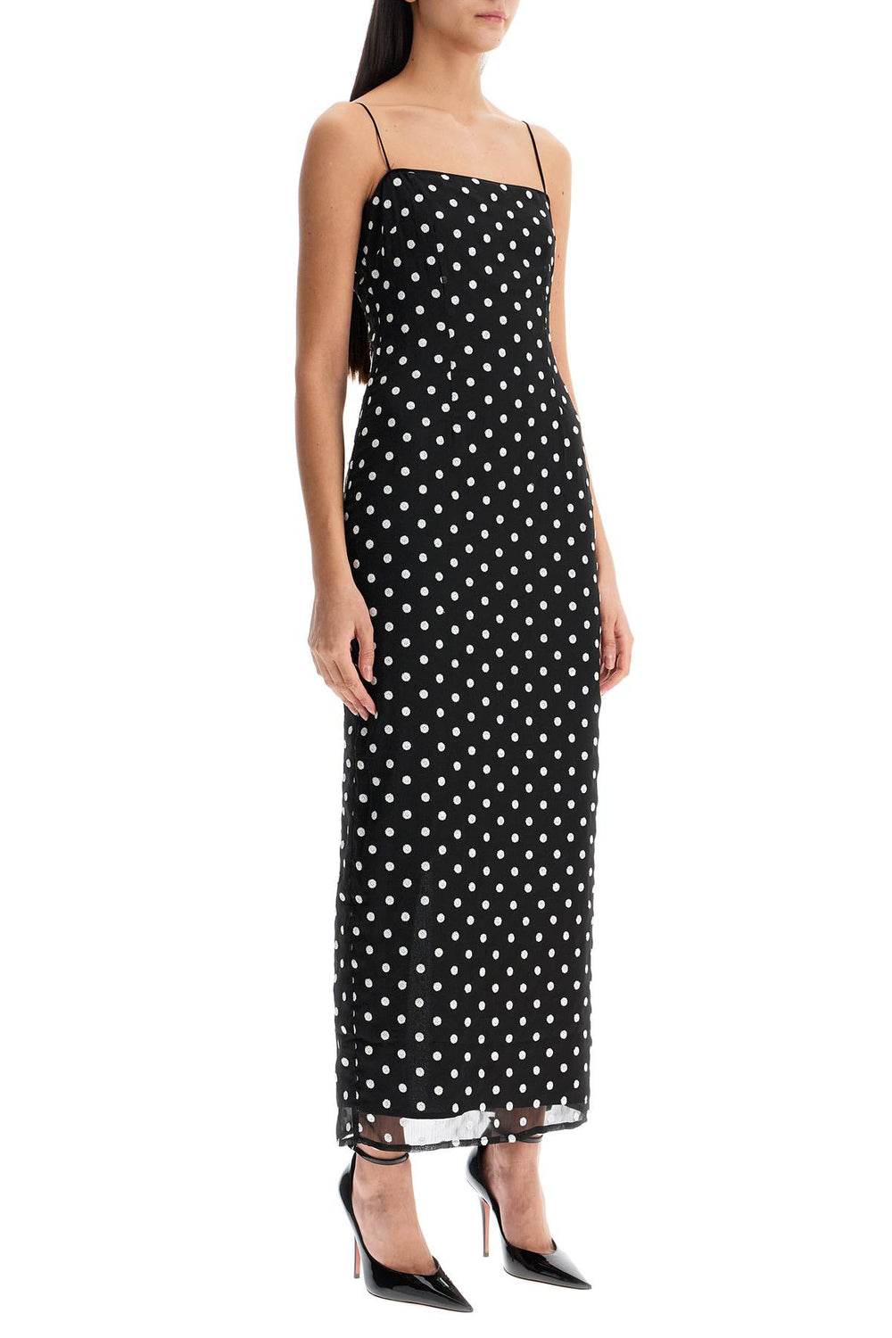 Rotate Sequin Polka Dot Midi Dress