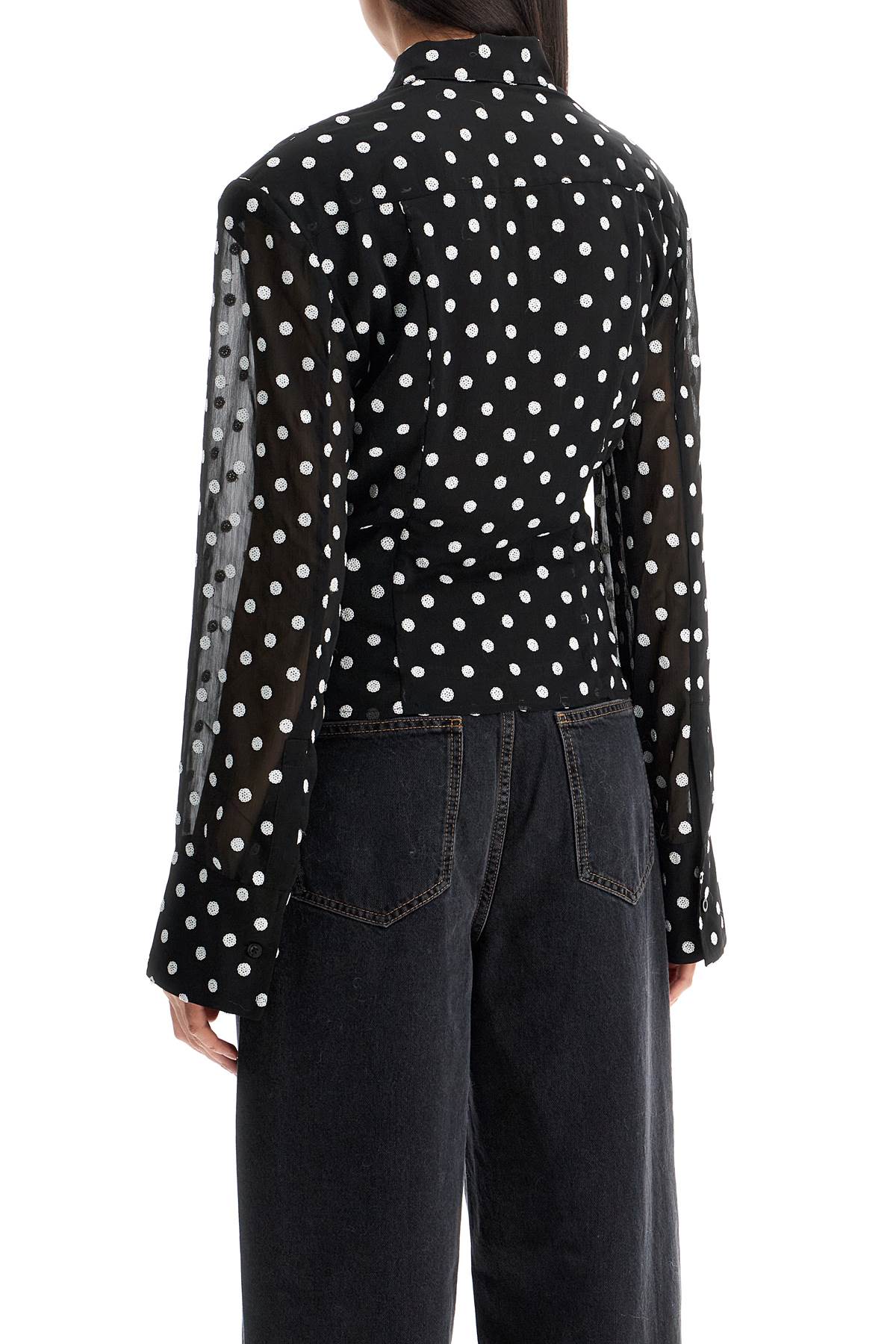 Rotate Chiffon Blouse With Sequins