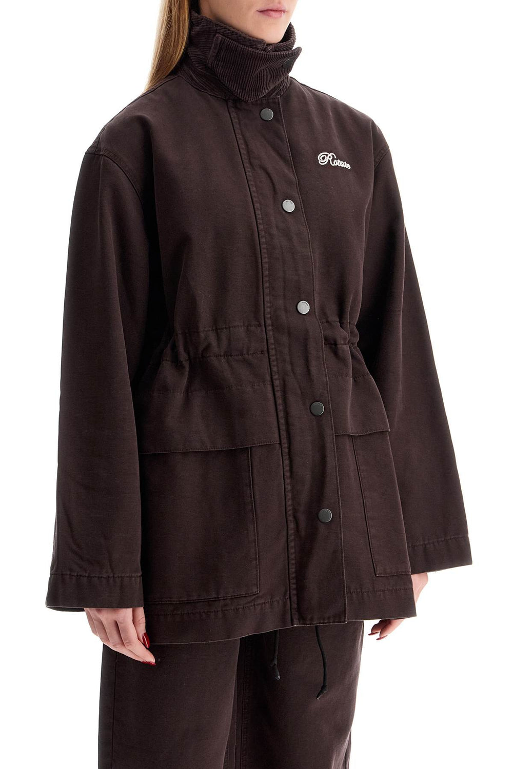 Rotate Oversized Jacket With Embroidered Logo