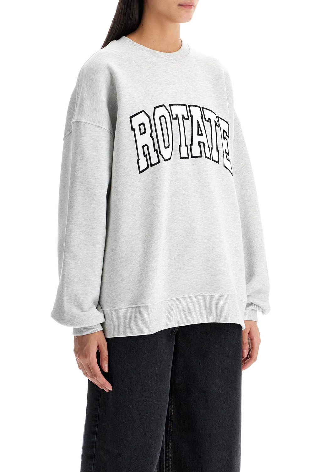 Rotate Oversized Embroidered Logo Sweatshirt