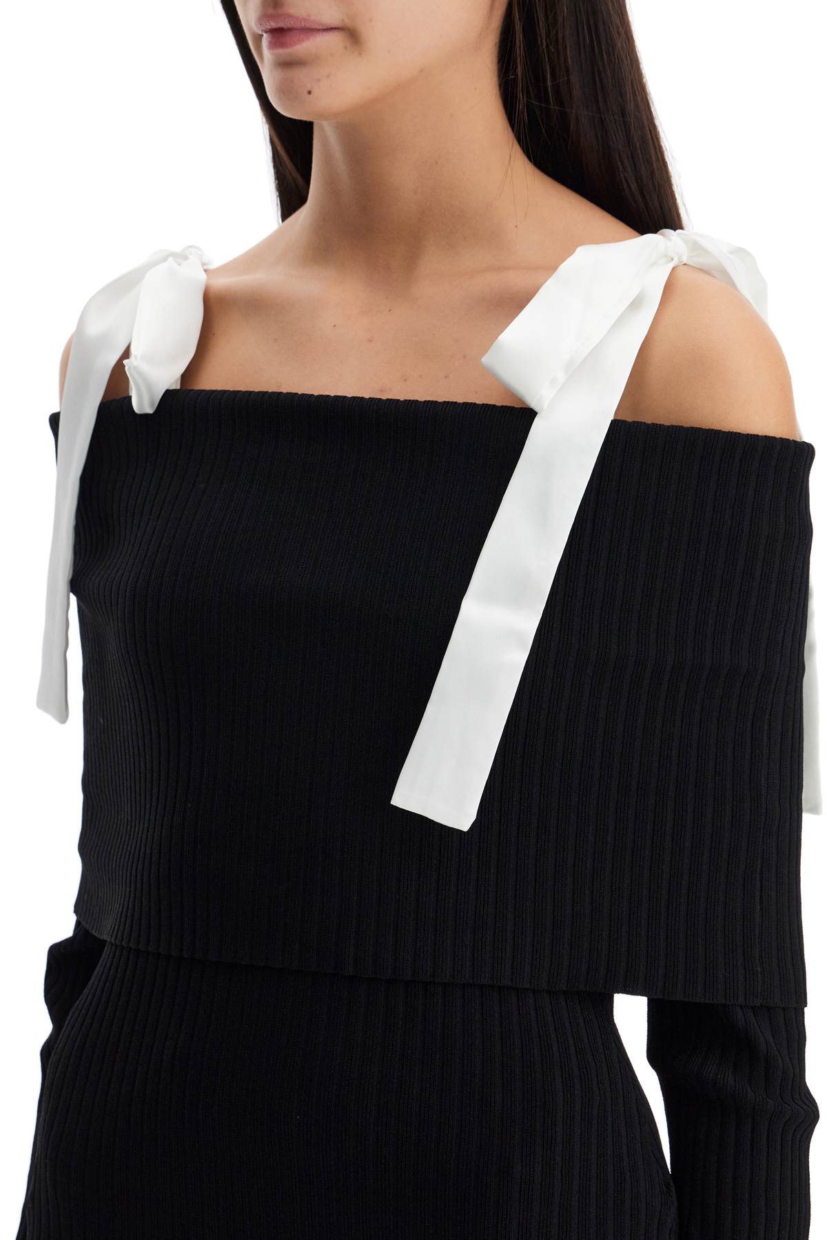 Rotate Long-sleeved Off-Shoulder Top