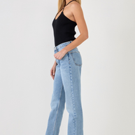 Gianine LUZ BLACK Rib Knit Top