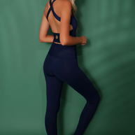 Gianine NATALIE NAVY Activewear Crop Top