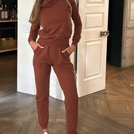 Gianine SOPHIE EXPRESSO Fleece Jogger Lounge Sweatpants