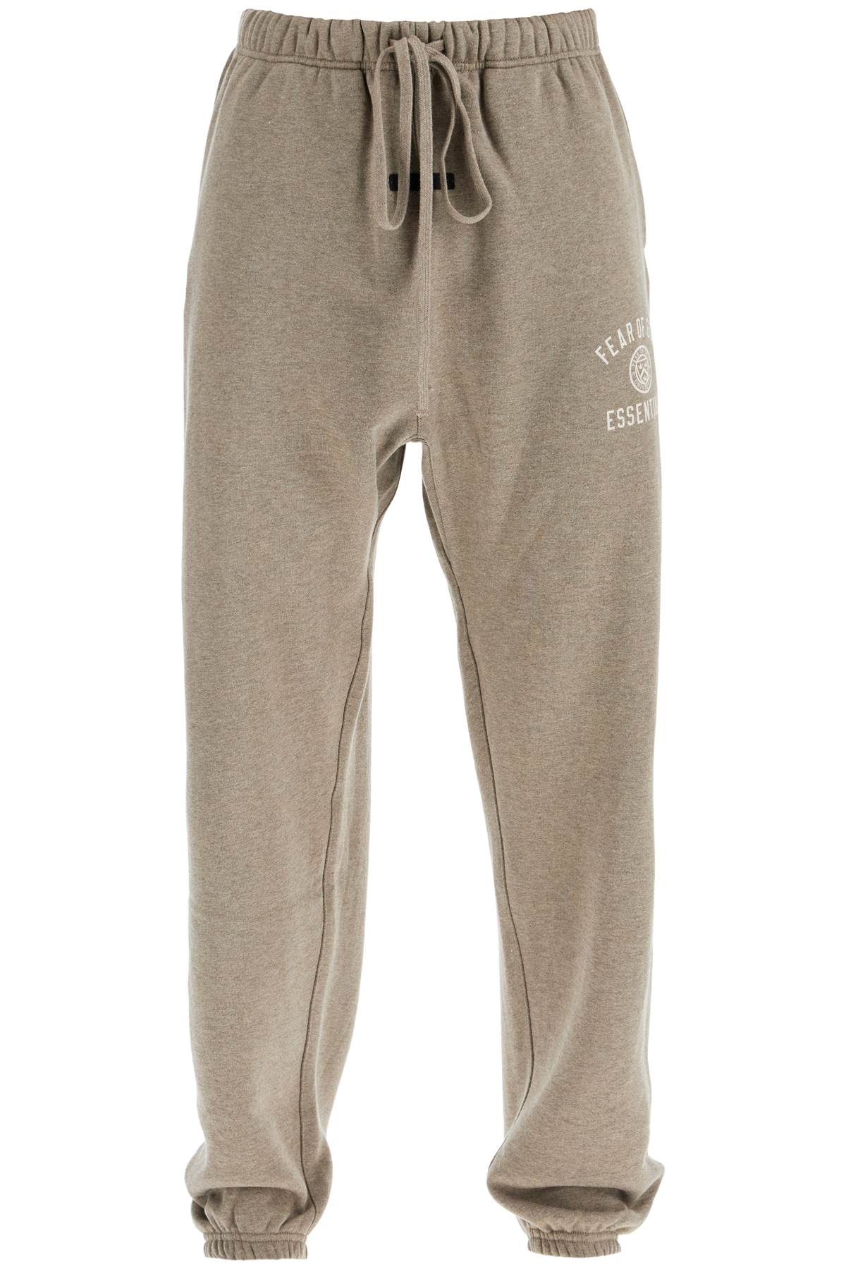 Fear Of God ESSENTIALS Heather Grey Cotton Wide Fit Sweatpants