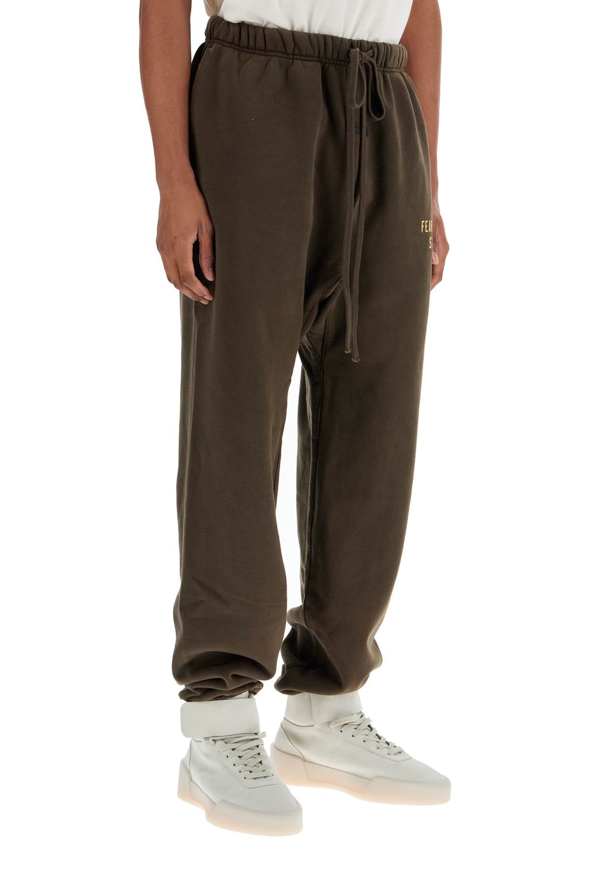 Fear Of God ESSENTIALS Dark Brown Cotton Sweatpants Modern Design