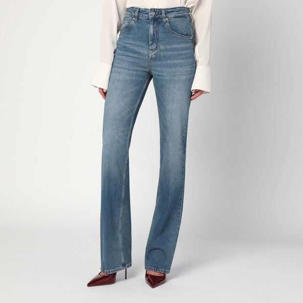 Victoria Beckham Julia Jeans In Faded Blue
