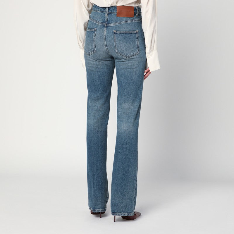 Victoria Beckham Julia Jeans In Faded Blue