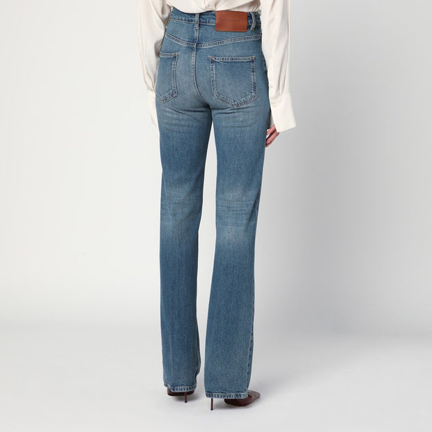Victoria Beckham Julia Jeans In Faded Blue