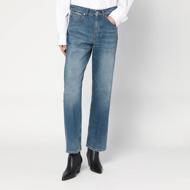 Victoria Beckham Bearnie Jeans In Faded Blue