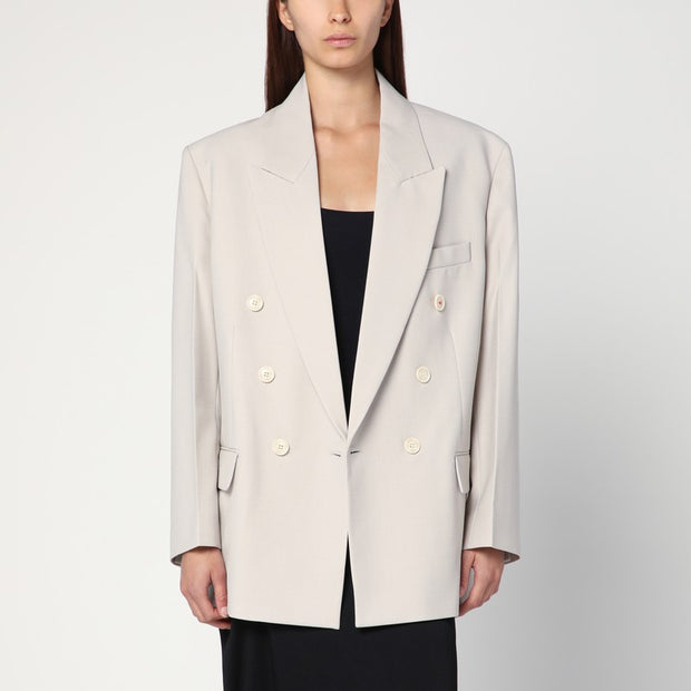Victoria Beckham Pumice-coloured Double-breasted Jacket