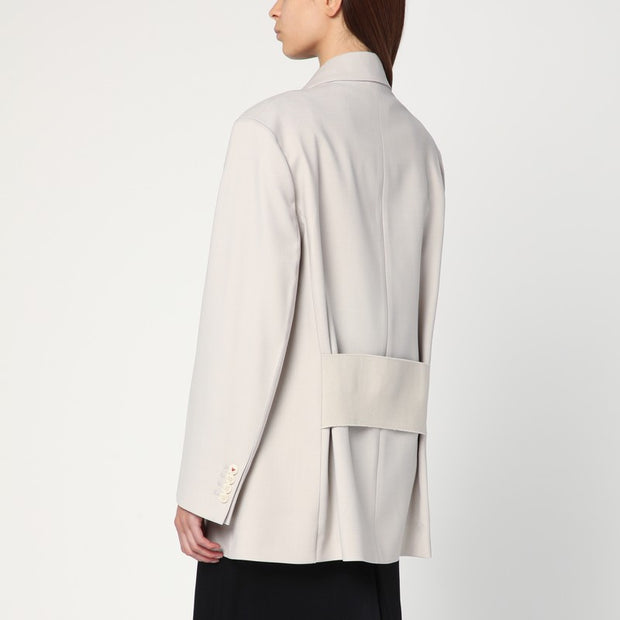 Victoria Beckham Pumice-coloured Double-breasted Jacket