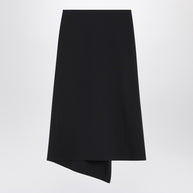 Victoria Beckham Navy Blue Skirt In Wool Blend