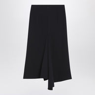 Victoria Beckham Navy Blue Skirt In Wool Blend