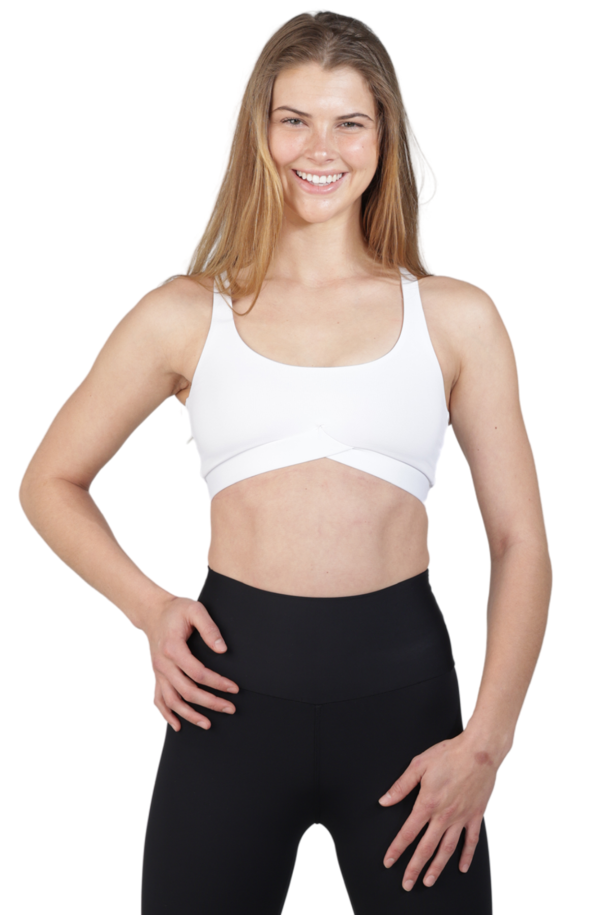Gianine BAILEY WHITE Activewear Sports Bra