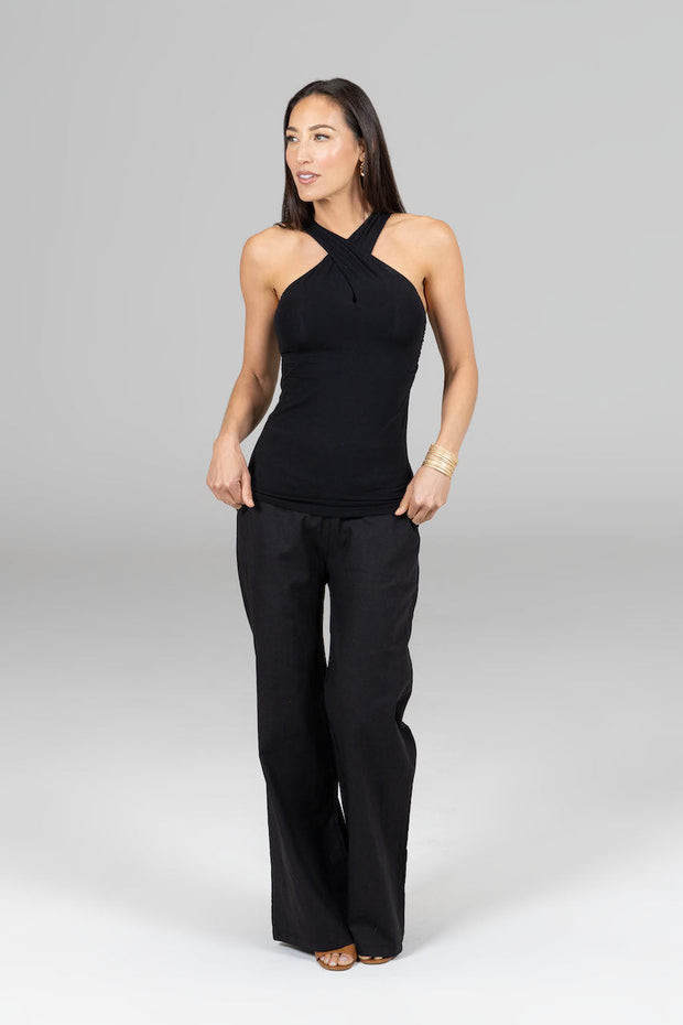 KIRAGRACE LUXE HALTER: BLACK