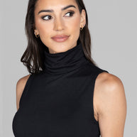 KiraGrace SLEEVELESS TURTLENECK: BLACK
