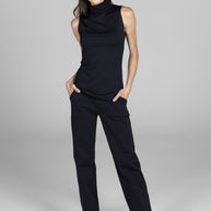 KiraGrace SLEEVELESS TURTLENECK: BLACK