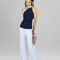 KiraGrace GRACE YOGA HALTER: MARINE NAVY