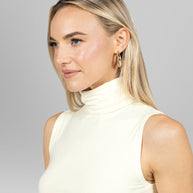 KiraGrace SLEEVELESS TURTLENECK: IVORY