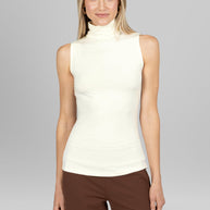 KiraGrace SLEEVELESS TURTLENECK: IVORY