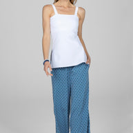 KiraGrace SIDE SLIT CAMI: WHITE
