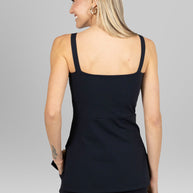KiraGrace SIDE SLIT CAMI: BLACK