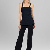 KiraGrace SIDE SLIT CAMI: BLACK